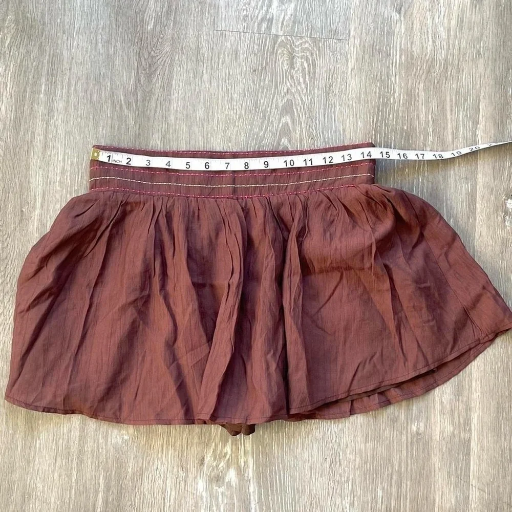 Cider Brown Flowy Skort – Elastic Waist  NWT